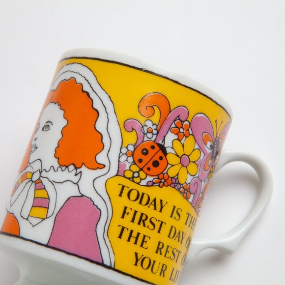 Vintage Ceramic Small Mug Cup Today is the first day of the rest of your life - Picture 11 of 16